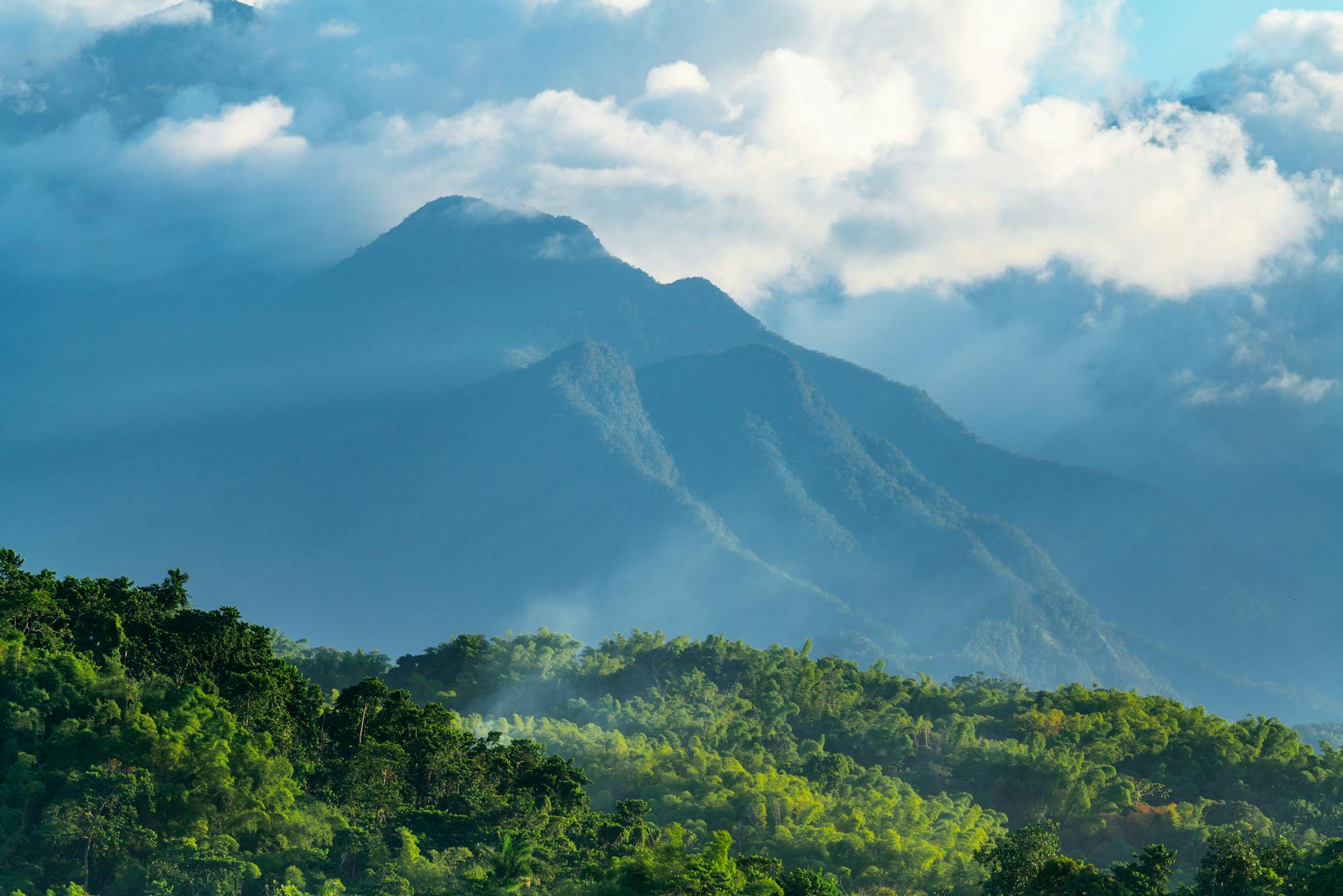 Blue Mountain ridge above the clouds
